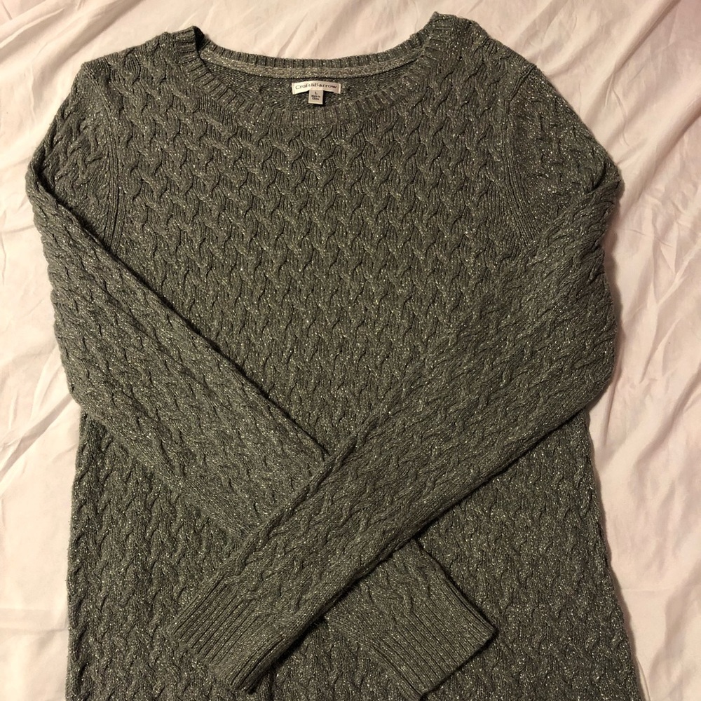 Croft and Barrow Grey Sparkle Sweater